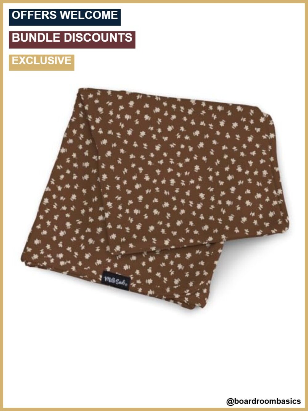 Milk Snob Infant Swaddle & Receiving Blanket Rayon-Blend Dual-Layer